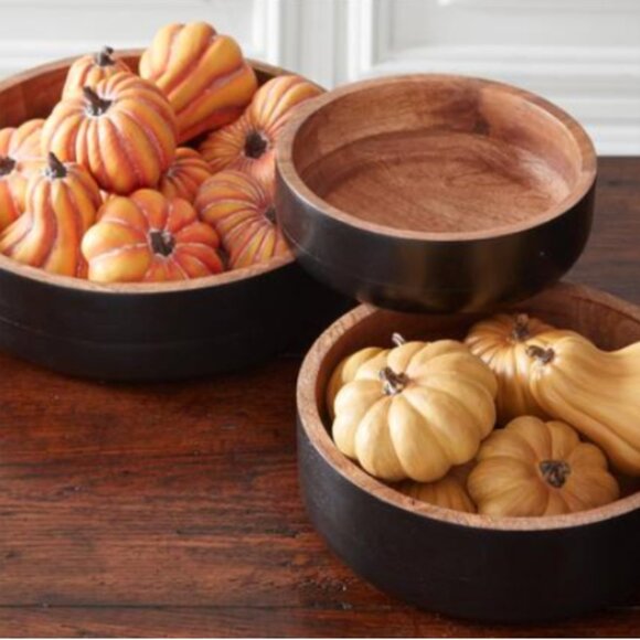 Set/5 Orange Resin Pumpkins